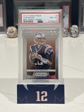 TOM BRADY 2012 PANINI PRIZM SILVER PARALLEL INSERT #5 PSA 8 INVEST GOAT HOF TB12