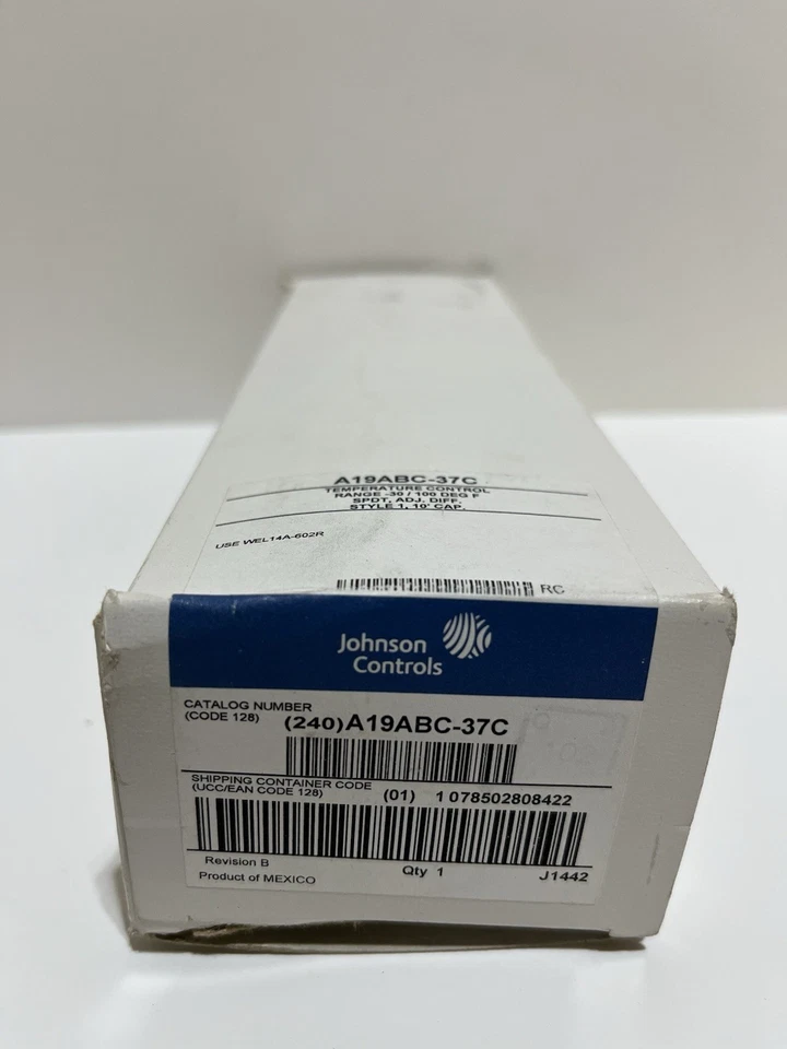 JOHNSON CONTROLS A19ABC-37C Temperature Controller Revision B NEW IN BOX - Image 2 of 4