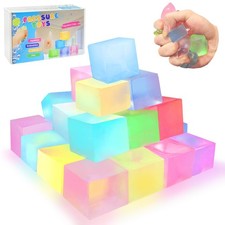 24 Pcs Fidget Stress Balls Bulk, 1 inch x 1 x 1 inch, Random Color