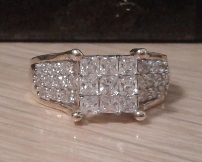 BJN267Y Bella Luce 18K Yellow Gold Plated Bridge Design Ring 4.45ctw. Size 10
