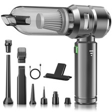 Handheld Vacuum Cleaner, 28000Pa Brushless Motor Cordless Car Silver Gray