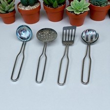 Set a 4 kids child s metal toy kitchen cooking utensils