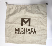 MICHAEL KORS MK Large Drawstring Dust Storage Bag Woven 22 x 21