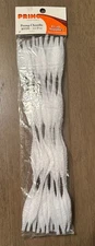 NEW Vintage WHITE BUMP CHENILLE Pipe Cleaner Stems Crafts 12 Pack 12” Tall
