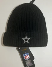 Dallas Cowboys NFL Pro Standard Beanie Black White Logo One Size New With Tags