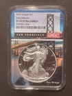2019-S $1 SILVER AMERICAN EAGLE GG Bridge NGC PF70 Early Releases : 08617