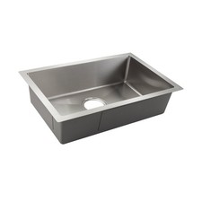 RecPro RV Single Bowl Kitchen Sink 23" x 15" Stainless Steel Stain Resi...