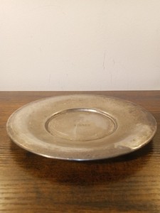 S.S.G.A. Winner William Adams Silver Plated Single Plate 9 1/2" Diameter Italian