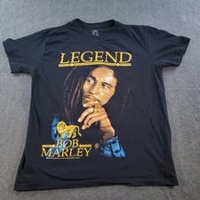 Vintage Zion Rootswear Bob Marley T-Shirt Men  s Size Medium Legend Black Reggae