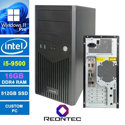 Chieftec Custom PC Intel i5-9500 Windows 11 Pro 512GB SSD 16GB DDR4 RAM