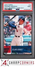 2016 TOPPS NATIONAL BASEBALL CARD DAY #22 FREDDIE FREEMAN POP 1 PSA 9