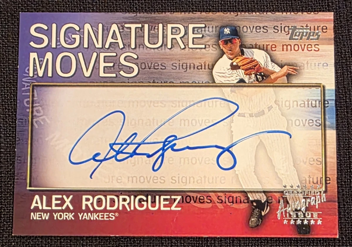 Topps Alex Rodriguez Autographed Baseball Sports Trading Cards 