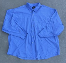 Van Heusen Men s Regular Fit Dress Shirt NWT 4XL Wrinkle Free Blue 20.5-21/36-37