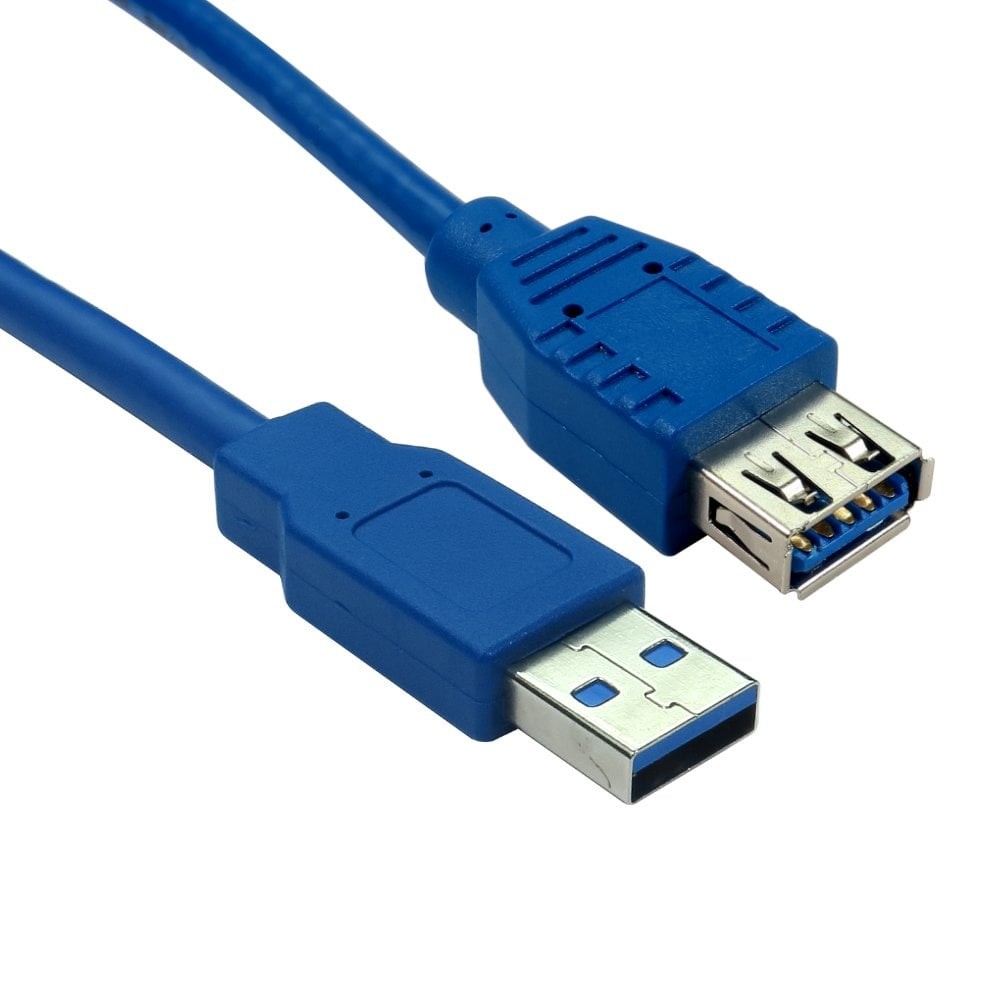 Cables Direct 2m USB 5Gbps Type A M to Type A F Extension Cable - Blue