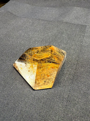 Rare Rutilated Rutile Gold Rods Garden Lodolite Quartz Crystal Specimen 013