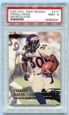 2000 Collector's Edge Graded EG Uncirculated #111 Terrel Davis PSA 9 Mint
