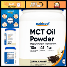 Premium MCT Oil Powder Vanilla 1 LB - Zero Net Carbs, Keto-Friendly, GMO-Free
