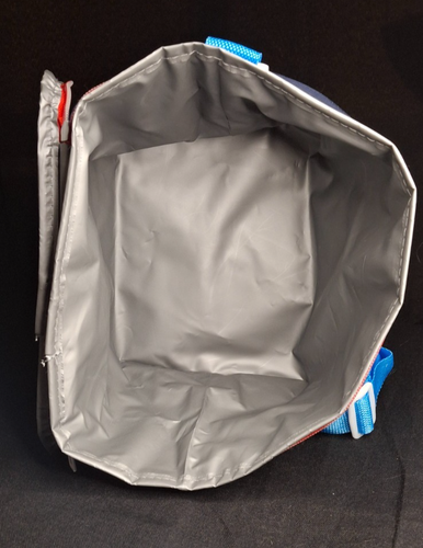 NEW Lowe's Insulated Lunch Bag Blue Logo Zipper Adjustable Strap - Picture 2 of 6