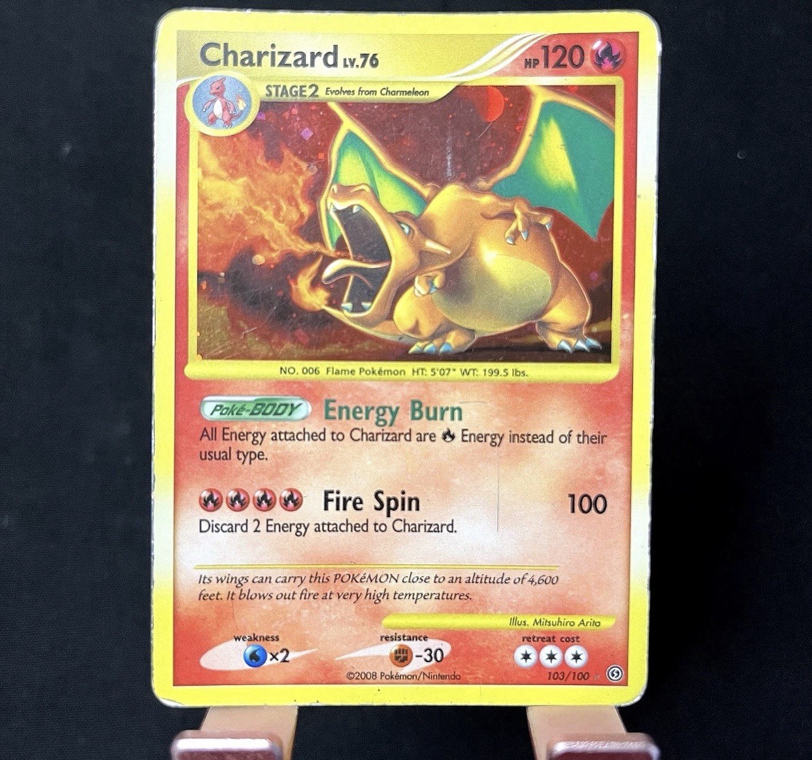 Pokémon TCG Charizard Stormfront Holo Card 103/100 Secret Rare, MP Condition