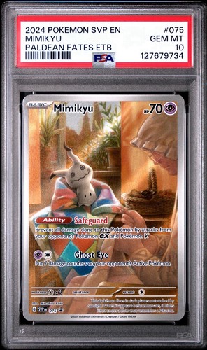 Mimikyu - SVP075 Paldean Fates ETB Promo Pokemon Card - Near Mint/Mint Condition