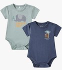 TRND O&X Baby Boy 2-Pack Soft Rib Cotton Bodysuits for Newborn 6-12 Months — photo 1