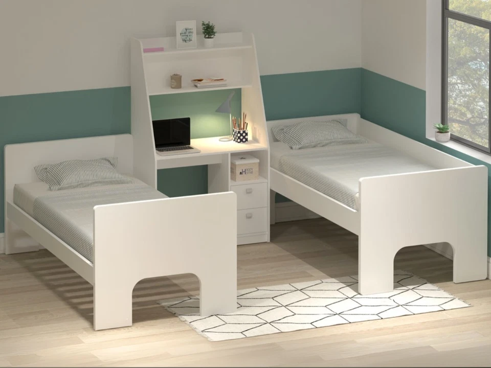 Olympic Bunk Bed With Desk - Trundle Drawer - Storage Or Guests - Image 3 of 4