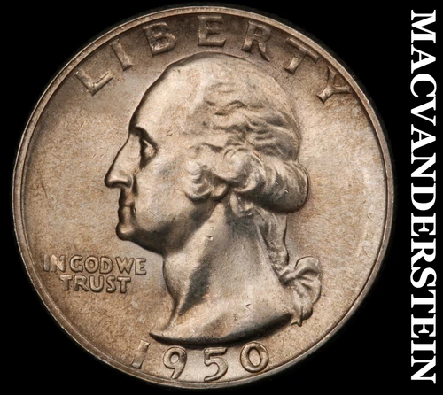 1950-S Washington Quarter- Silver- Choice Gem Brilliant Unc++++ Luster #J3758