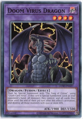 Yugioh - Doom Virus Dragon LEDD-ENA37 Unlimited - Legendary Dragon Decks (2020 D