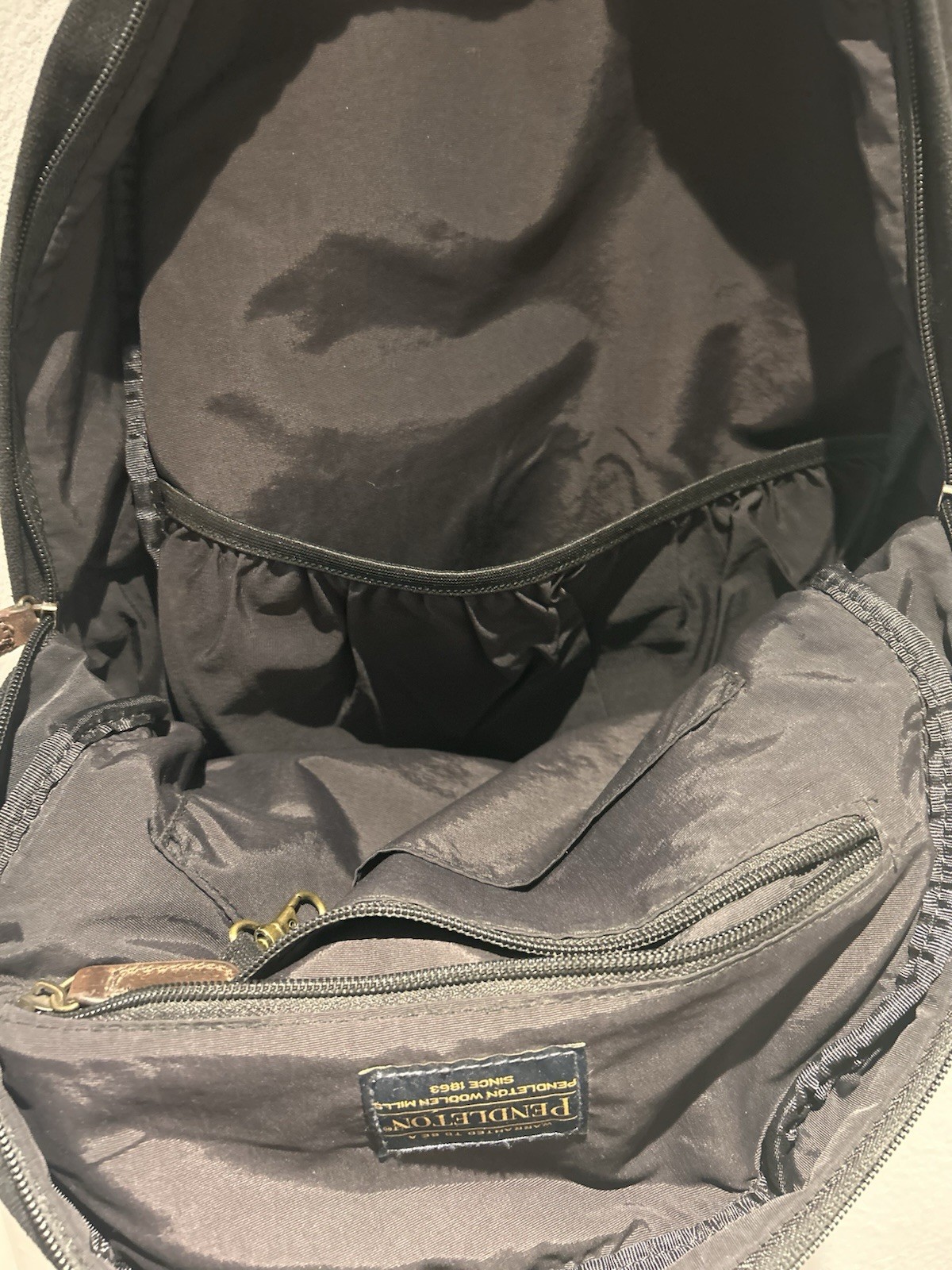 Pendleton Black Backpack Wool Canvas Backpack, Gr… - image 6