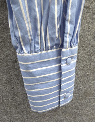 & Other Stories Top Womens 8 Button Up Cropped Long Sleeve Blue Striped - Bild 11 von 16