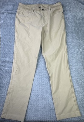 Lululemon ABC Pants Men's 32 x 30 Utilitech Canvas Tan Chino Golf Work LM5AQIS