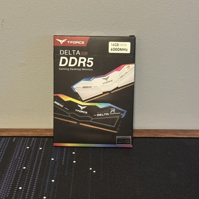 TEAMGROUP T-Force Delta RGB DDR5 16GB (2x8GB) 6000MHz NEW SEALED BLACK