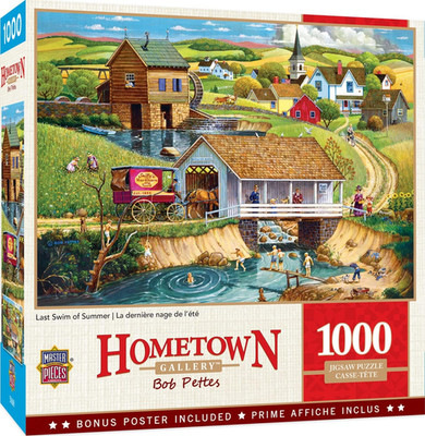 Masterpieces 1000 Piece Jigsaw Puzzle, Last Swim of Summer NEW SEALED FAST SHIP