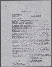 KEEFE BRASSELLE - CONTRACT SIGNED 09/27/1957 CO-SIGNED BY: RICHARD GORDON