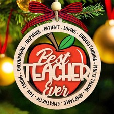 Best Teacher Ever Christmas Ornament