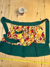 Vintage GrannyCore Floral Kitchen Half Apron Gardening Cottagecore Americana