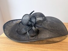 Gregory Ladner Large Black Headband Fascinator Spring Racing Racewear Millinery