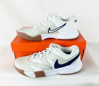 Nike Court Lite 4 Mens Tennis Shoes Light Bone Vinery Blue FD6574-102 - Size 8