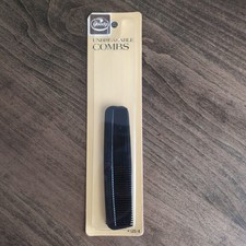 2 Vintage Goody Unbreakable Pocket Combs 5" Black Vintage 1975 NOS 125/4 USA