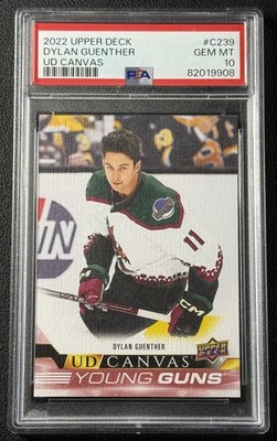2022-23 Upper Deck Dylan Guenther #C239 UD Canvas Young Guns Rookie PSA 10