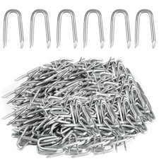 300 Pcs U-Shaped Wire Staples Galvanized Barbed Wire Fencing Nails