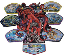 2026 Central Florida Council & Lodge 326 Sea World 8 pc Patch Set Jamboree MINT