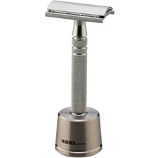 Feather TAS-D1 Double Edge Stainless Razor Set w/ Stand AS-D2S Razor New