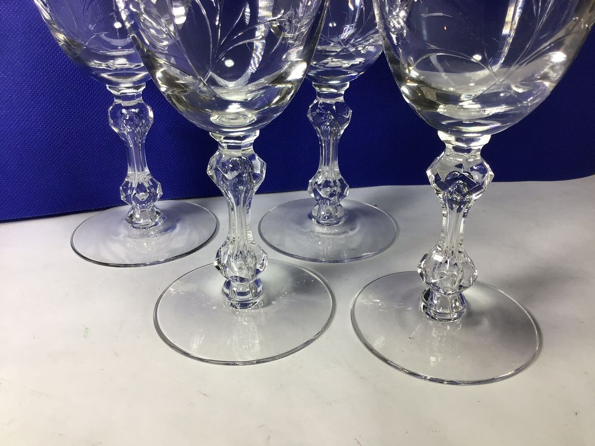 QQ44 Vintage Tiffin-Franciscan Clear Cut Crystal Hand Blown