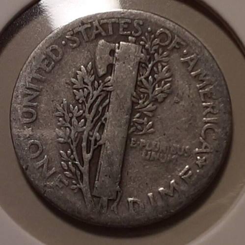 1929 Mercury Dime 10c Philadelphia Mint 90% US Silver (#102w-5274) Winged Cap - Picture 2 of 3