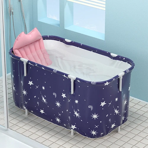 Badewanne Faltbar Tragbar Badewanne Erwachsene Kinder Warm Home Spa Einweichen Fass PVC - Bild 6 von 19