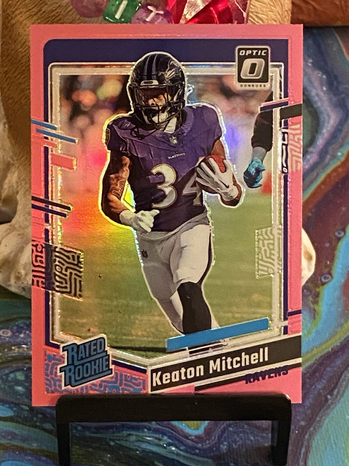 2023 DONRUSS OPTIC KEATON MITCHELL RC PINK RATED ROOKIE #207 BALTIMORE RAVENS