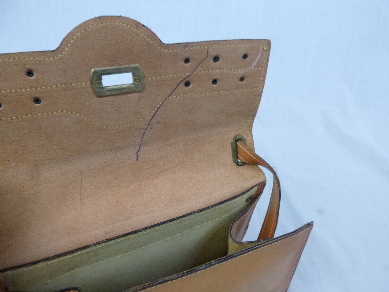 Vtg Mid Century Small Leather Purse Handbag Italy… - image 4