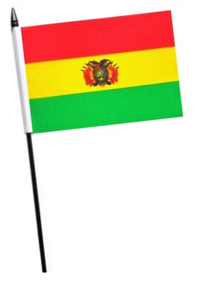 Bolivia Small Hand Flag (6'' x 4'')