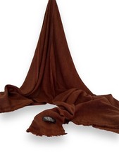 Coffee Brown Cashmere Scarf Shawl Stole Wrap Throw Pashmina Nepalese Handmade